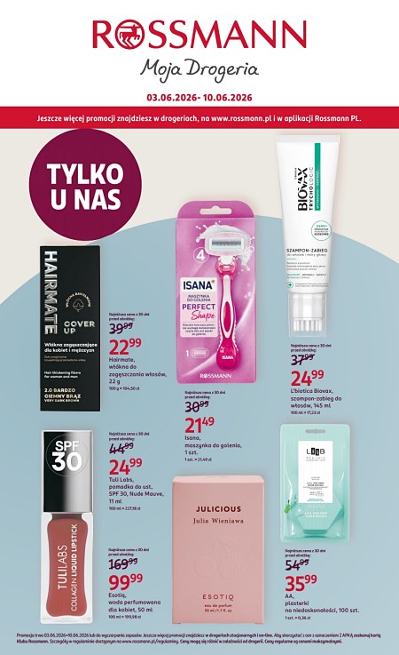 Gazetka Rossmann – czerwiec 1/4 od 3.06 do 10.06